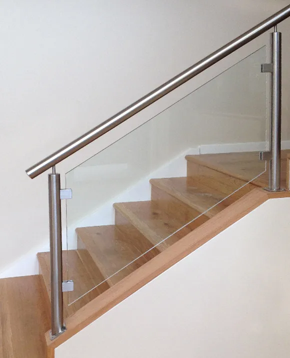 Rose gold stainless steel stair railing