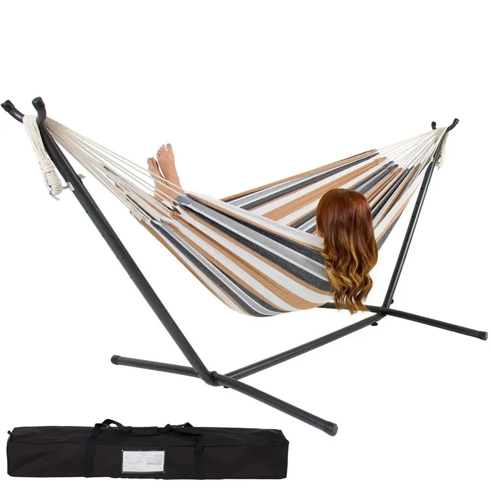 Metal Frame DIY Portable Hammock Stand With Double Hammock