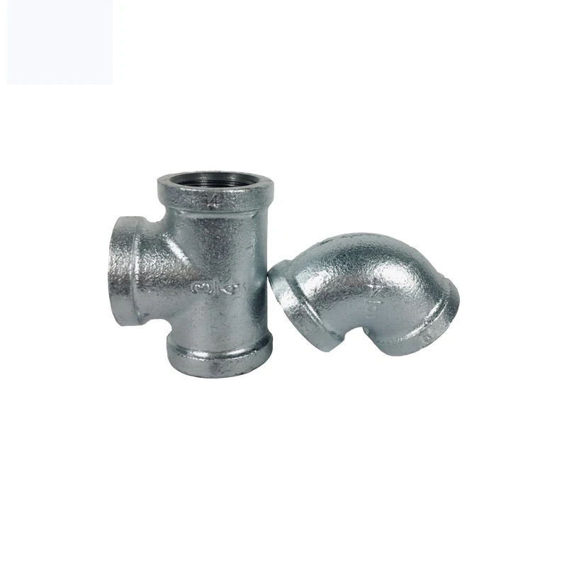 Low price Plain End Baked Galvanized Malleable Iron Pipe Fittings mech  malleable iron fittings malleable cast iron