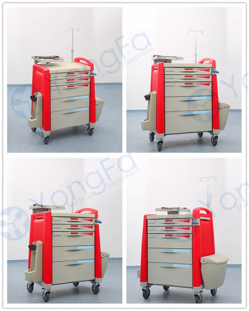 YFS-023 ABS Medical Patient  Emergency Equipment Function Trolley