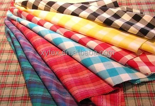 
100% cotton yarn dyed fabric 