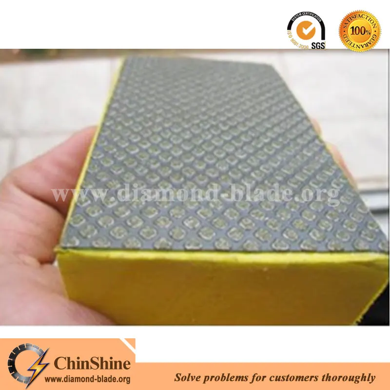 Electroplated Sponge Block Type Diamond Hand Polishing Pads