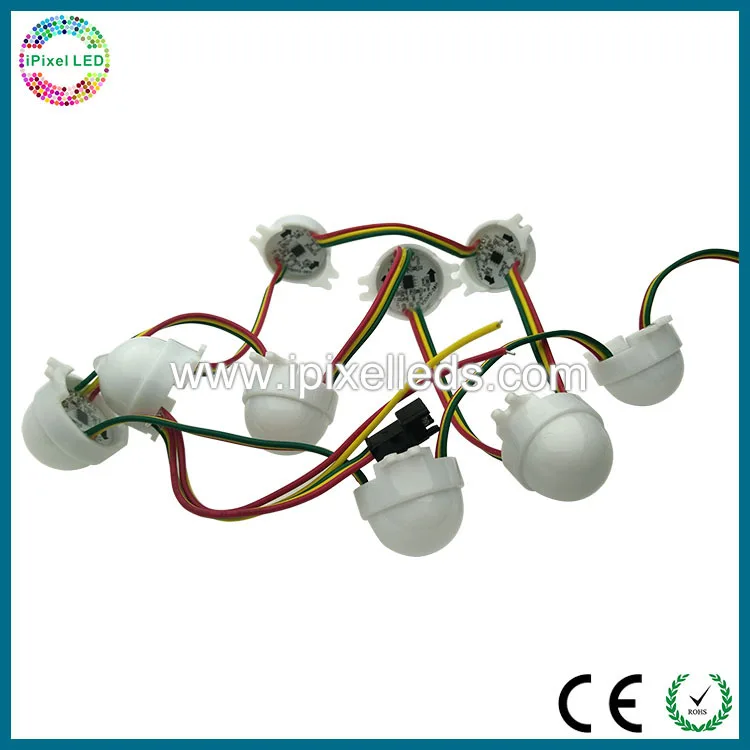 waterproof smd dmx rgb led pixel wall dmx 512 DC 12V ws2801 led bulb compatible with dmx , Artnet controller