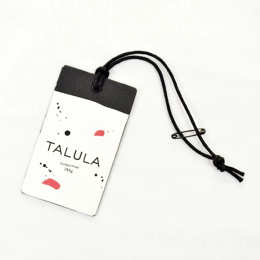 Hot Selling Eco-Friendly Recycled Custom Jeans Garment Clothing String Paper Hang Tag 888