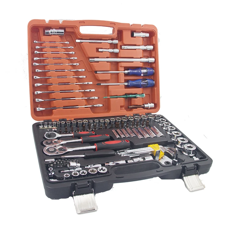 121 шт., набор втулок для ручных инструментов промышленного класса, стальные втулки Cr-V