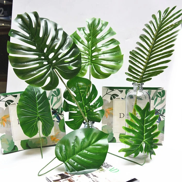 artificial super large monolithic turtle leaf flower arrangement green leaf feels gelatin plant big tree leaves decoration