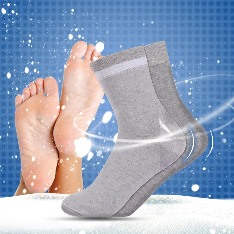 Ladies cotton gel moisture socks for foot care