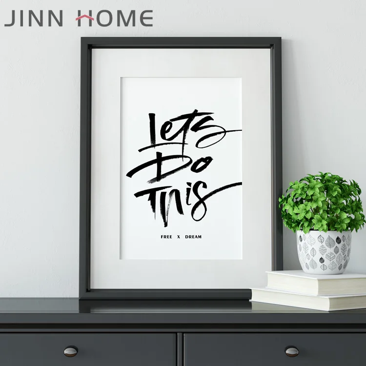 Words 11 x 14-Inch with mount for 8 x 10-Inch photo Thin Oxford Black Premium Photo Picture Frame Portrait & Landscape