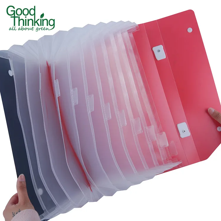 
Wall mounted file organizer eco friendly office stationery hardcover A4 pocket custom vertical expanding file 