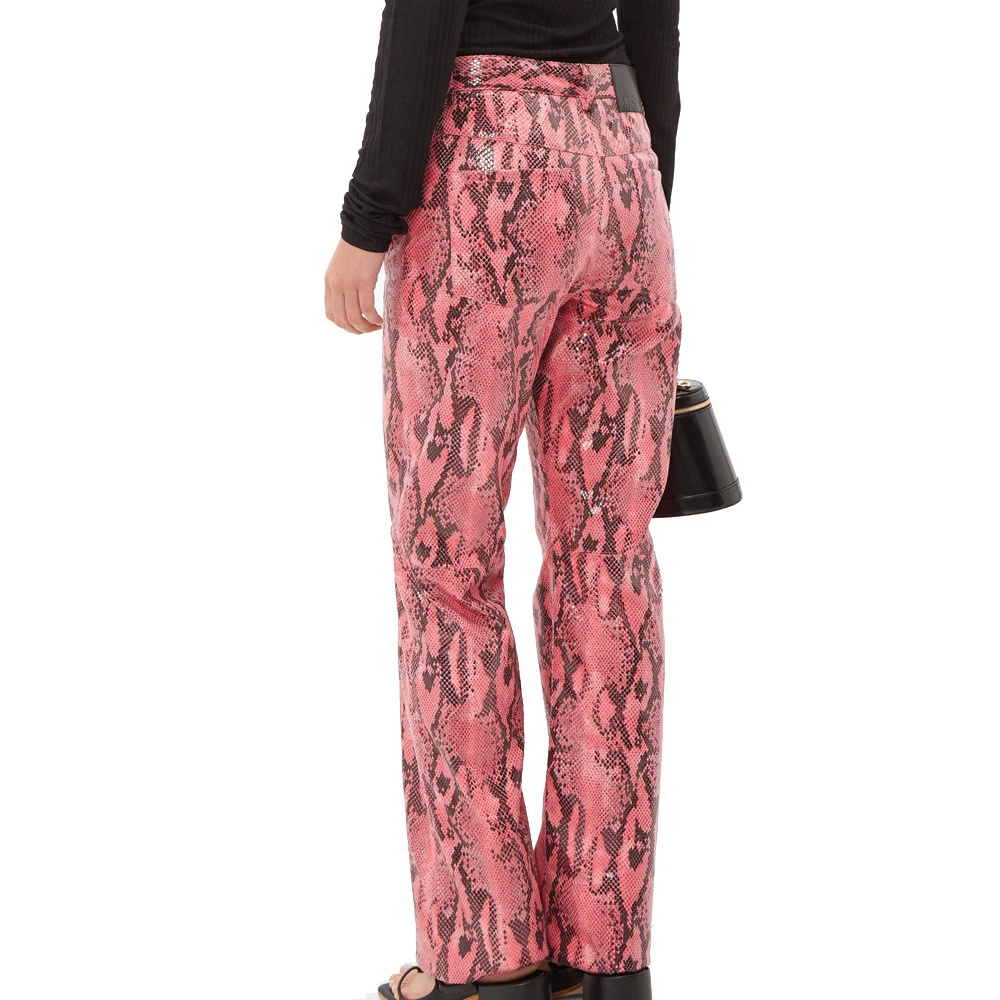Snake Printed Pants Women Autumn Fashion Jeans Trousers mid Waisted pantalones de mujer