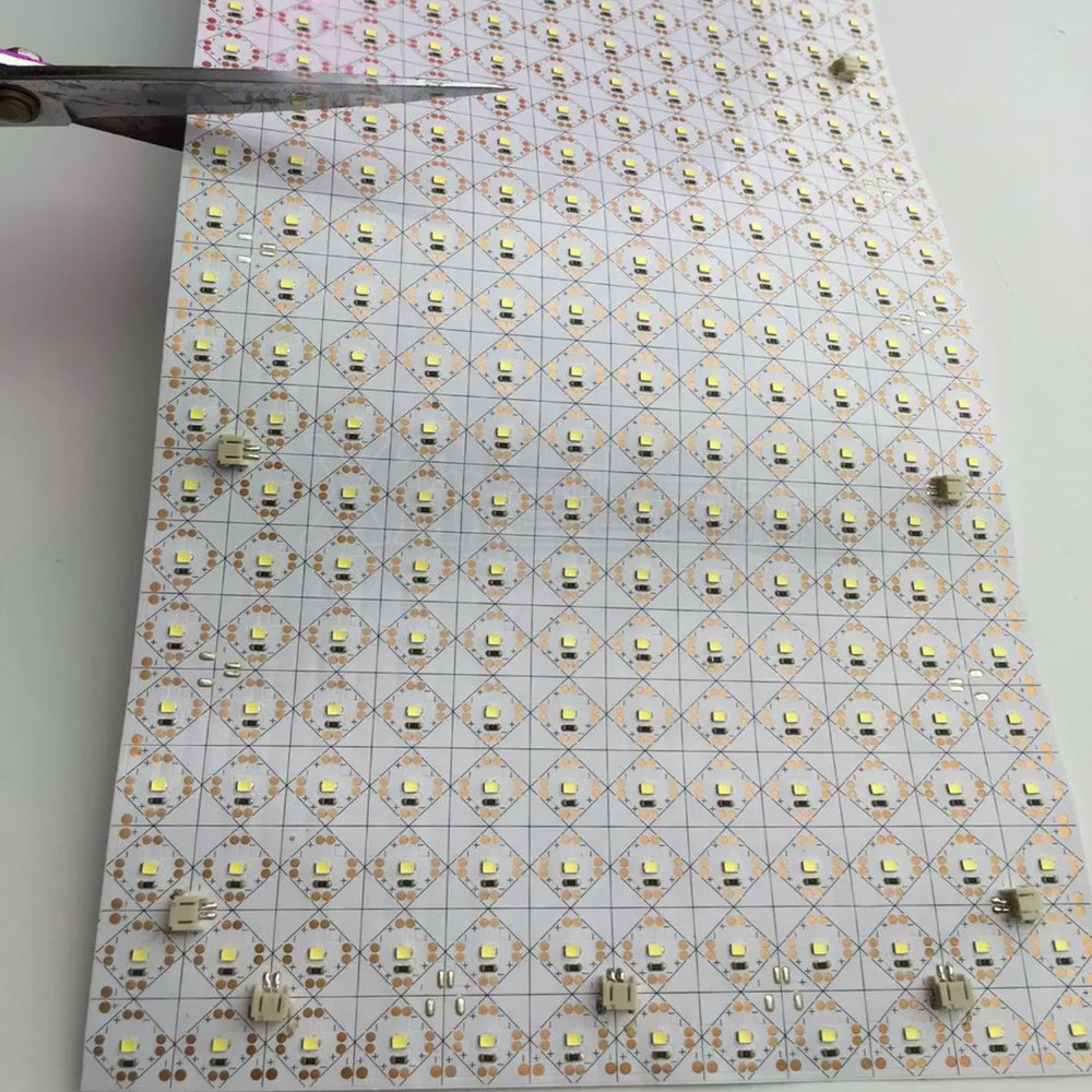 Dimmable flexible led sheet light tiles for curved face lighting