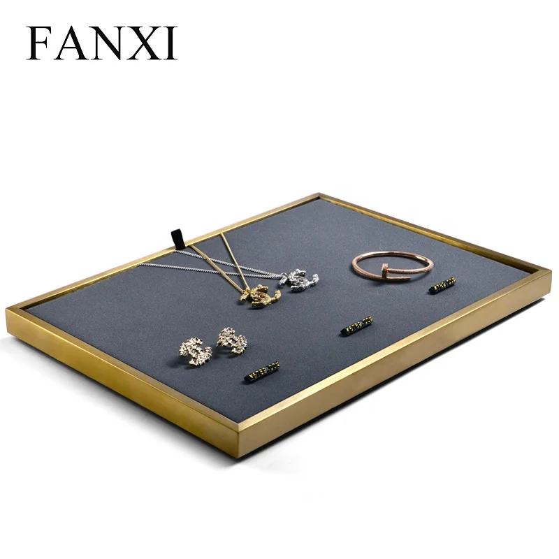 FANXI factory wholesale custom metal jewelry display utility tray