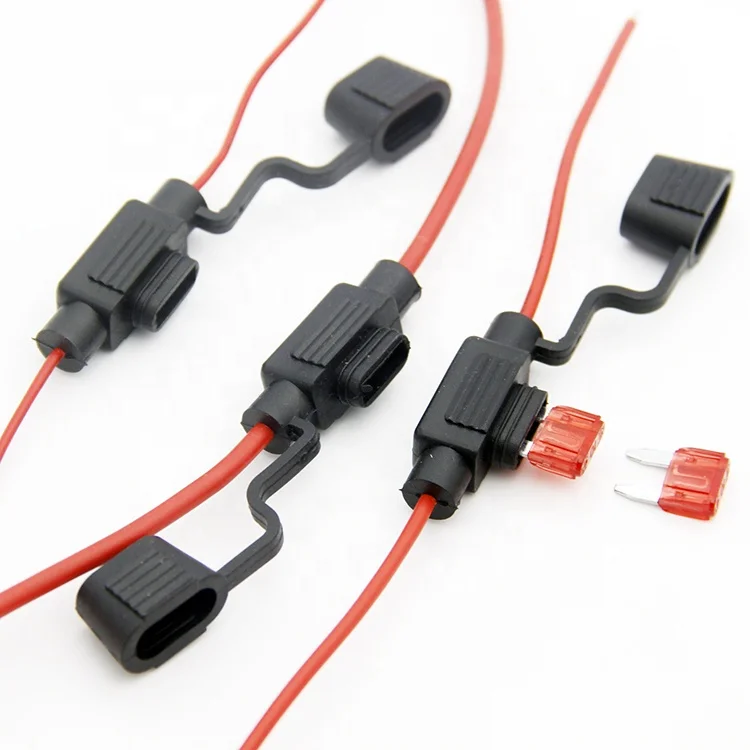 MINI BLADE Style APM ATM Inline 16AWG Fuse Holder (Water Proof) + FUSE SET 5, 7.5, 10, 15, 20 AMP