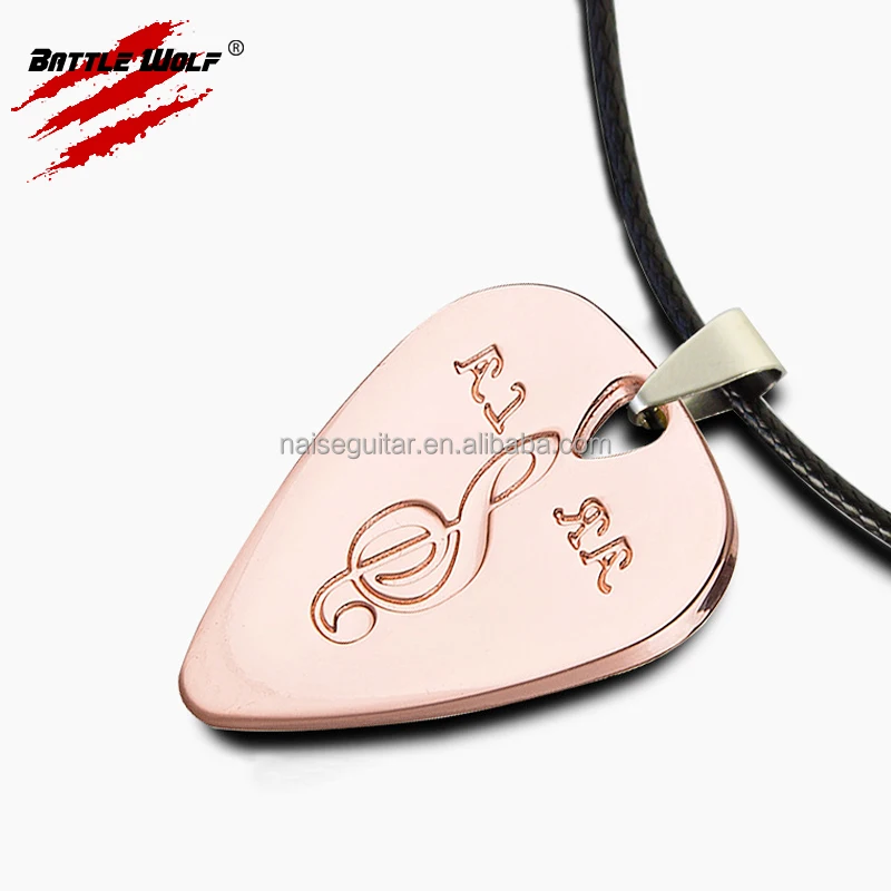 Custom Pendant Guitar Pick Vintage Necklace