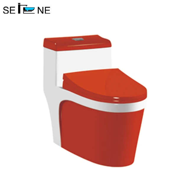 P-trap washdown floor mounting bathroom wc pink color ceramic toilet
