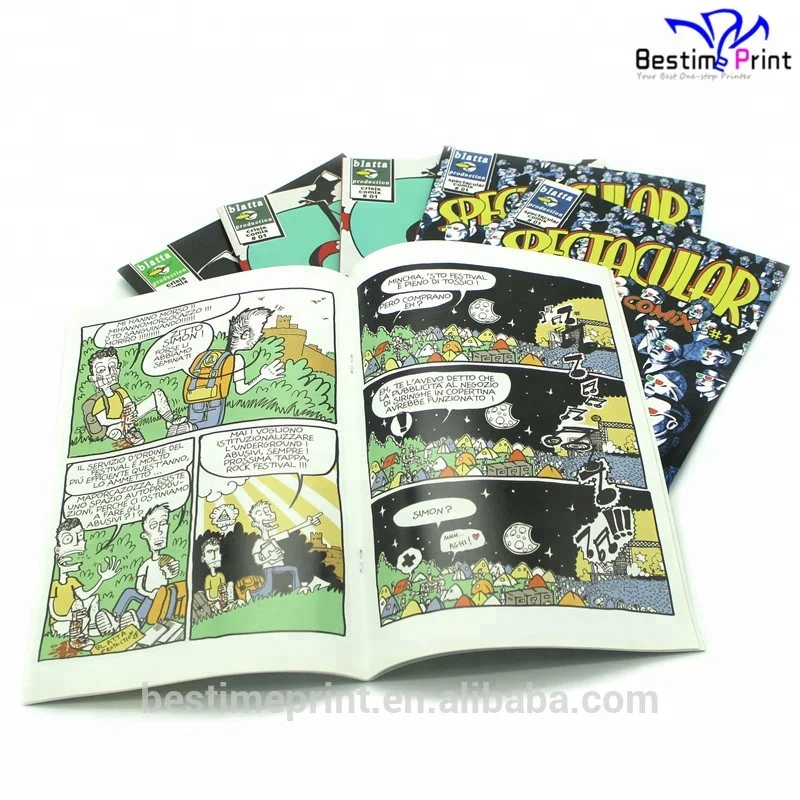 Full Color Manga Book Printing Manga Printing House in China