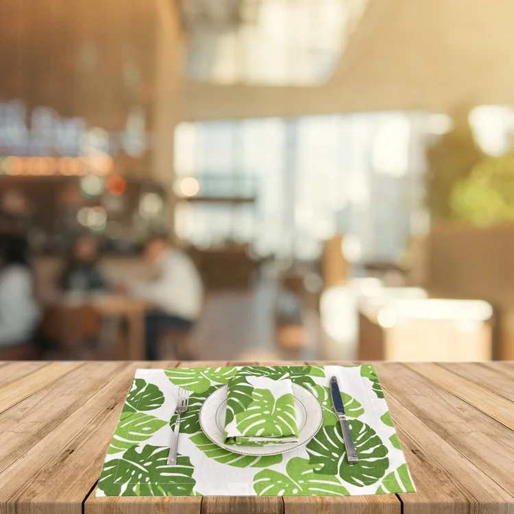 Столовые Салфетки для кухни, коврик для кухонного стола, тканевые салфетки с цветами, термостойкие моющиеся салфетки для улицы, Легкая очистка