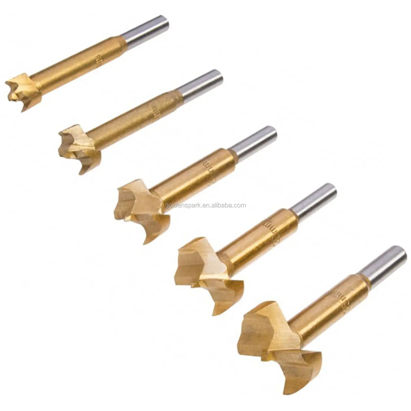 5pc Metric Hinge Forstner Wood Drill Bit Set Wooden Case 15-35mm