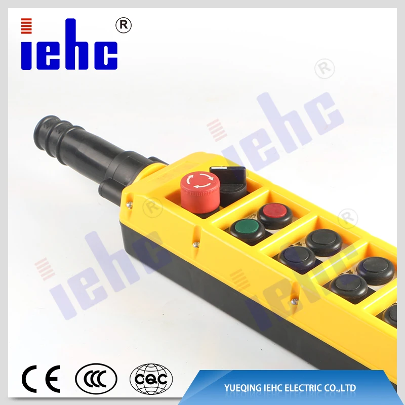 iehc COPP(COBP) series rainproof lifting push button crane pendant control station with emergency stop