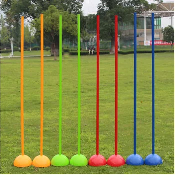 1.5m ABS soccer training slalom pole with dome base, indoor slalom set