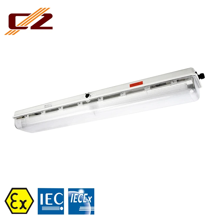 IECEX And ATEX Certified Full Plastic Explosion Proof Emergency LED Linear Light Fittings