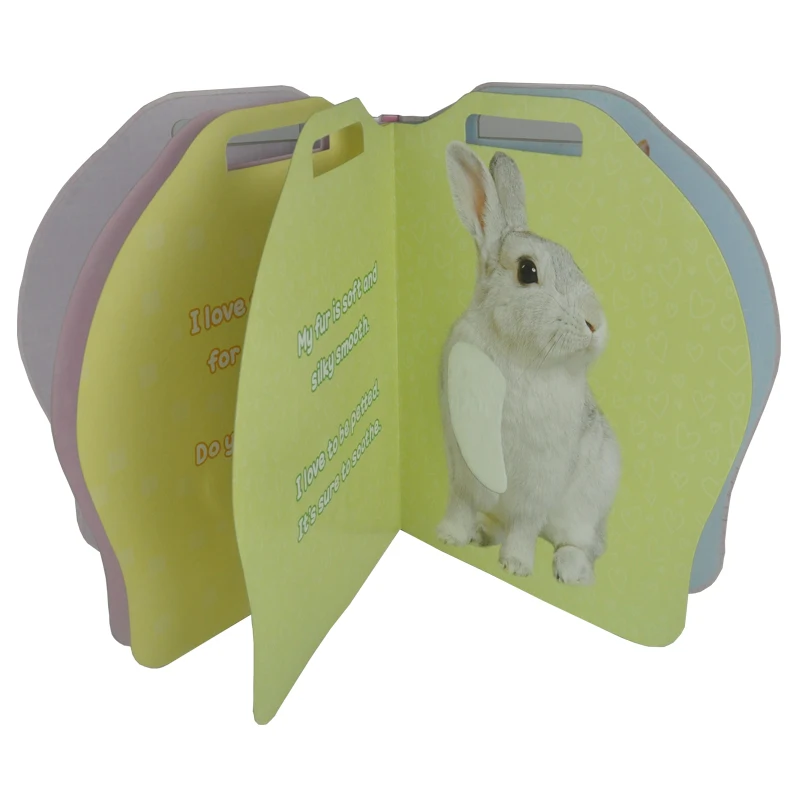 
Child Book With Touch & Feel and Fur customized shape cute high quality wholesale printing touchable 