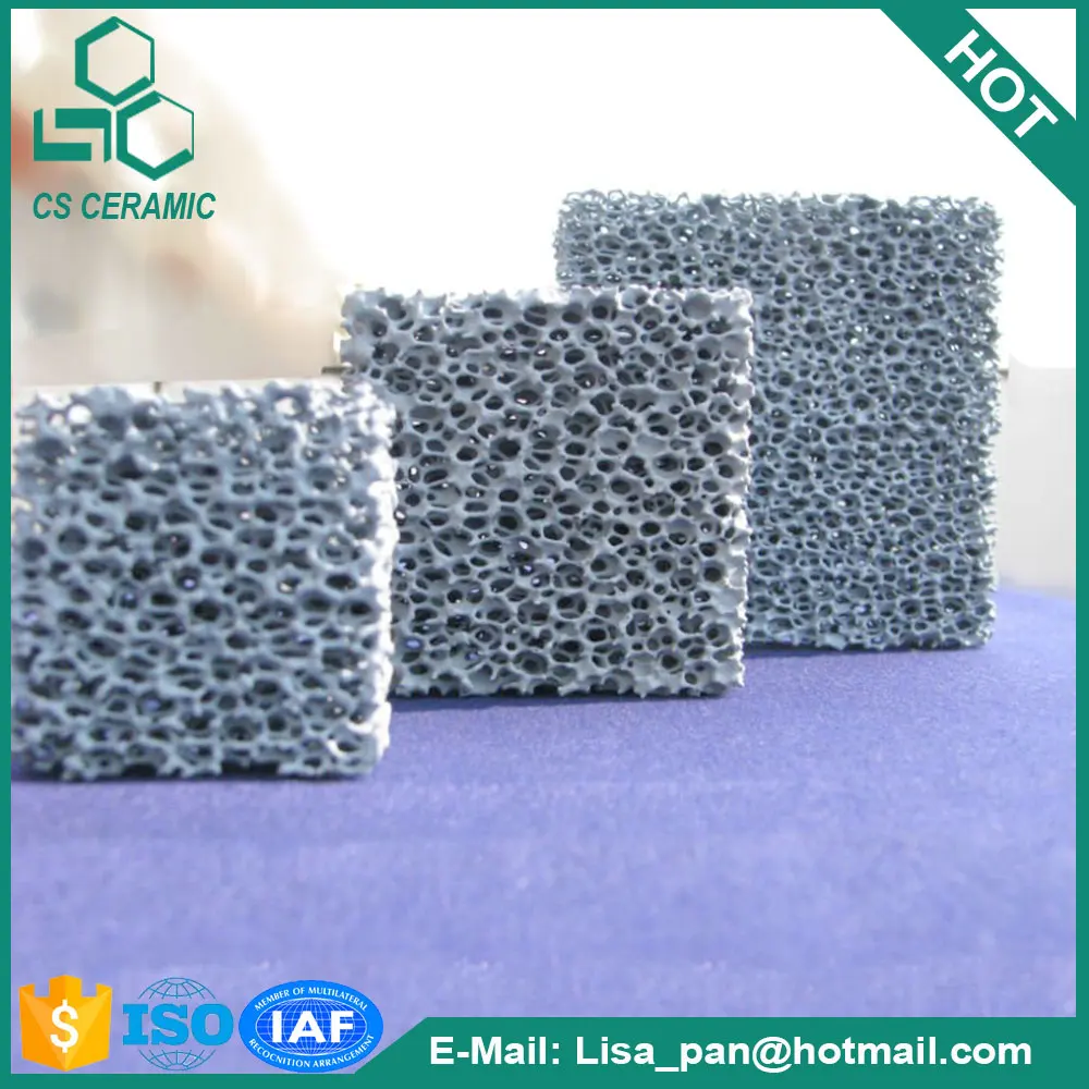 Карбид кремния керамический фильтр пены для удаления примесей из чугуна жидкости