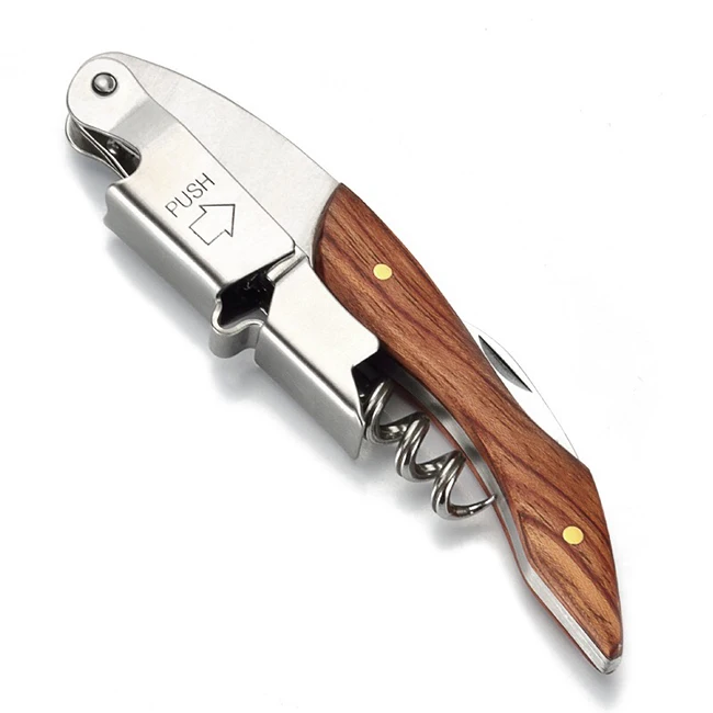 Premium Quality Multi Function Rosewood Wooden Blanks Waiters Corkscrew Wine Bottle Opener Corkscrew
