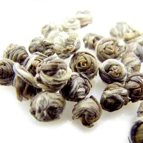 Free sample organic jasmine green tea Jasmine dragon pearl refined Chinese tea gift