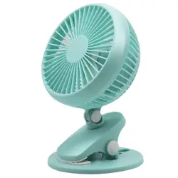 Baby Stroller Cordless Cooling Fan USB Rechargeable Portable Mini Desk Clip Fan Carriage Clamp Fan for Crib Camping Outdoor