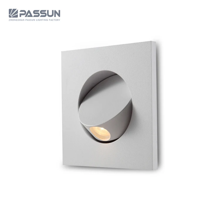 3W reading lamp from PASSUN lighting with hidden switch in black