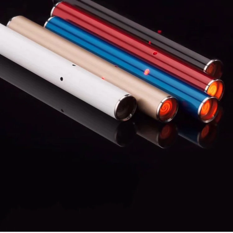 Беспламенная ветрозащитная Мини тонкая USB перезаряжаемая электронная зажигалка