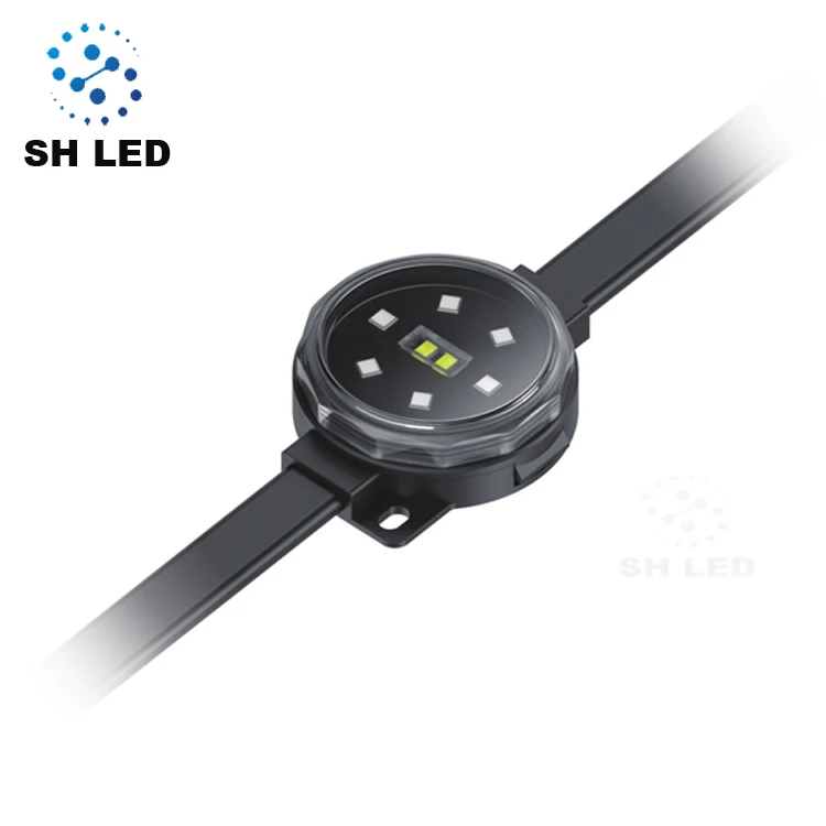 
48mm 24V full color dmx led single pixel point source outdoor underwater led pixel dot for entertainment lighting 