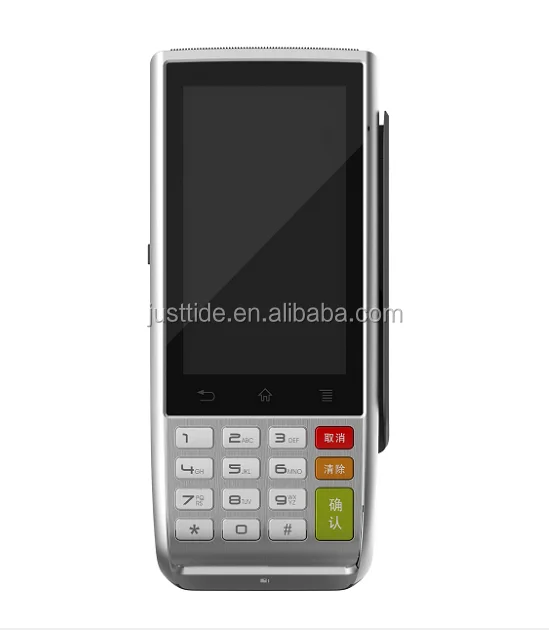 
Justtide Touch Screen Android POS with Receipt Printer, Chip Card Reader, Barcode Scanner, Fingerprint 