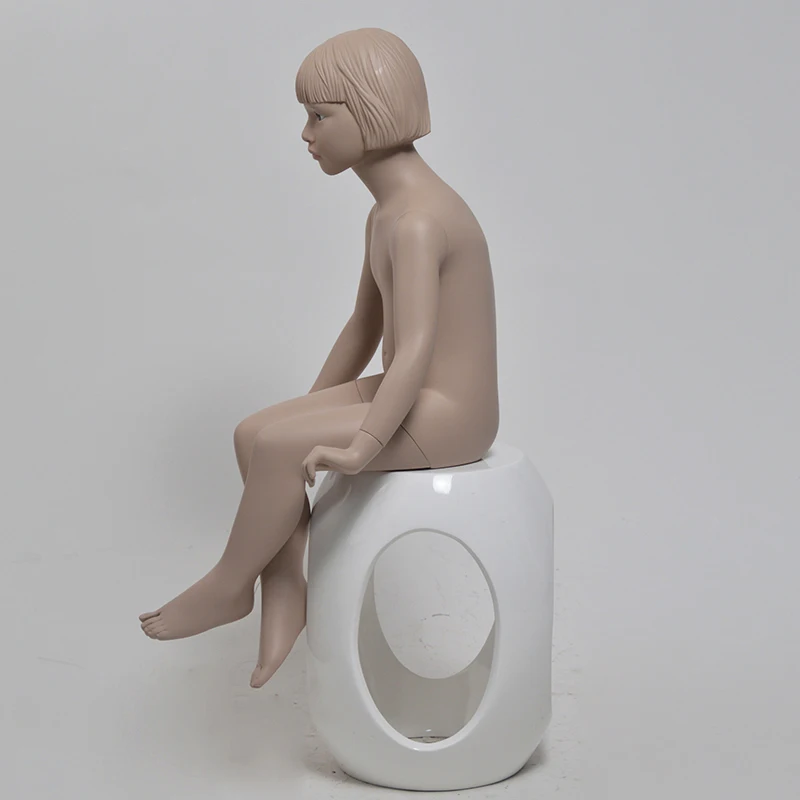 Life size realistic face clothes store display full body little little child mannequin girl