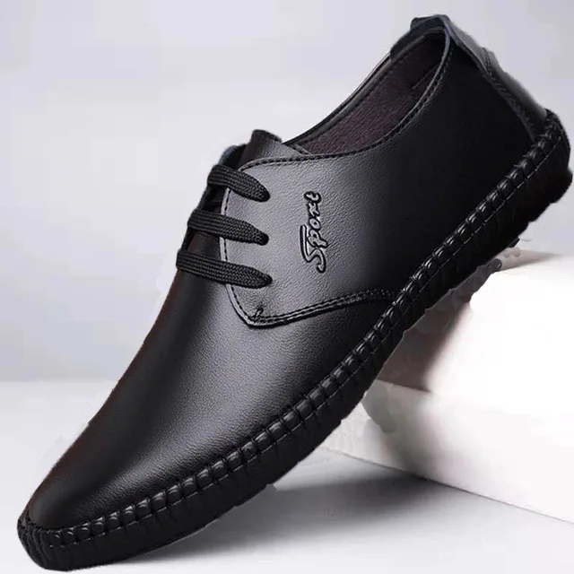 Leather shoes casual men casual new fashion flat man PU shoes