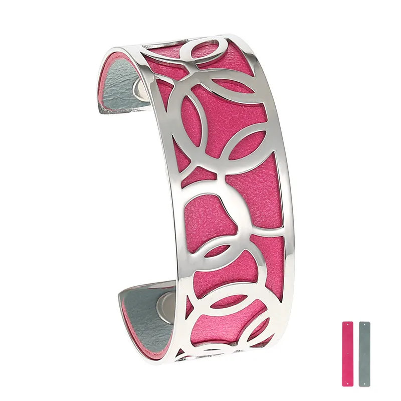 
Bangles For Women Circle Stainless Steel Cuff Bracelets Bangles Bijoux Manchette Femme Bracelet Argent Pulseiras 