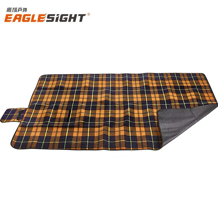 Custom Foldable Fleece Picnic Blanket Waterproof Soft for Beach Camping Hiking Traveling with Aldi Logo for Outdoor Activities