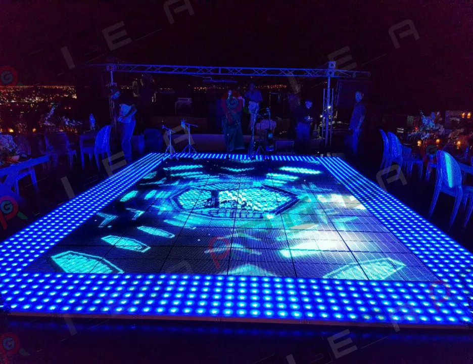 rigeba brand waterproof P10 led video display screen video dance  floor for events
