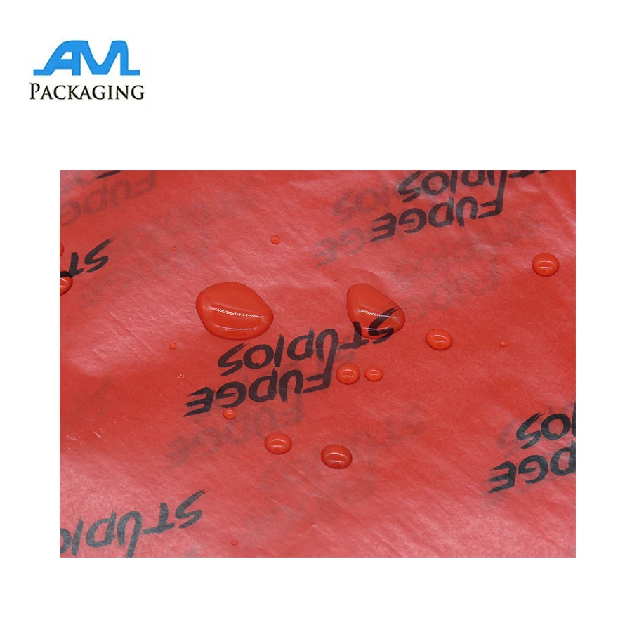 60*60cm custom logo design printing color wax waterproof flower gift wrap paper