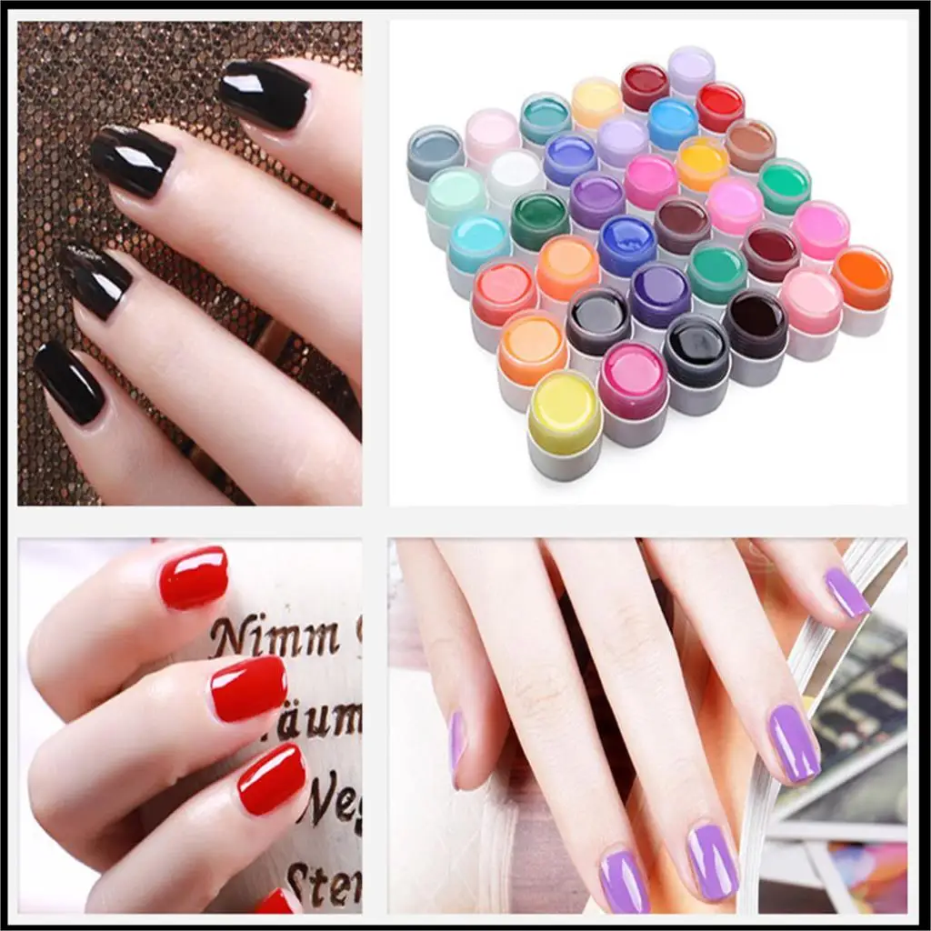 2016 hot sale 36 Colors Nail Gel Pure Nail Polish Shiny Extension Nail Art UV Gel