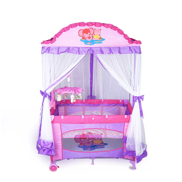 
2019 wholesale new baby travel cot baby playpen outdoor foldable baby playpen crib for sale 