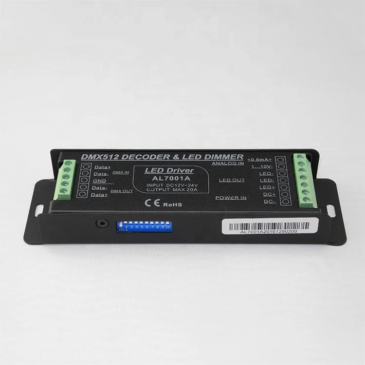 Popular Multifunctional RGB controller DMX & 0-10V LED dimmer 1CH LED driver 15A 360W pn:AL7001A