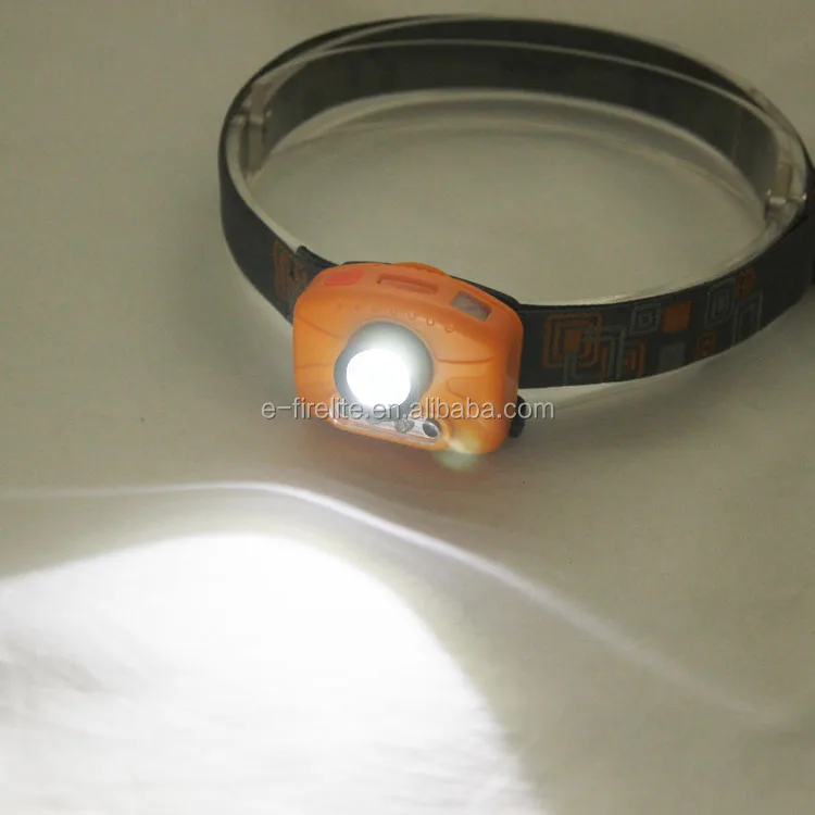 
high lumens 3W LED Sensor fishing induction headlamp with 2 red LED 