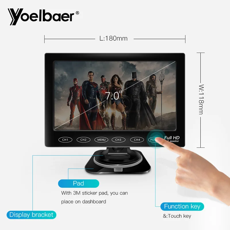 yoelbaer cameras for car 120 degree car rear view parking reverse camera car camera front and rear