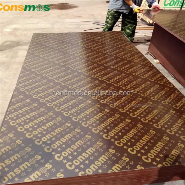 Consmos the best price black film faced plywood/marine plywood/ formwork plywood manufacturer