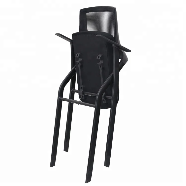 Foldable mesh back office training student desk chair