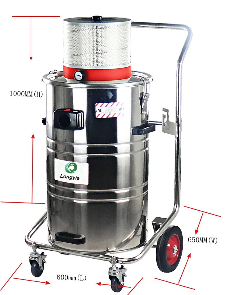 
P160 60L wet and dry Explosive-proof pneumatic industrial vacuum cleaner with HEPA filter 