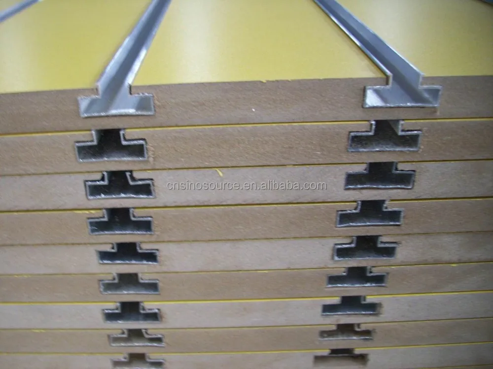 
High Quality Mdf Slatwall Display Panel With Aluminum manufacturer 