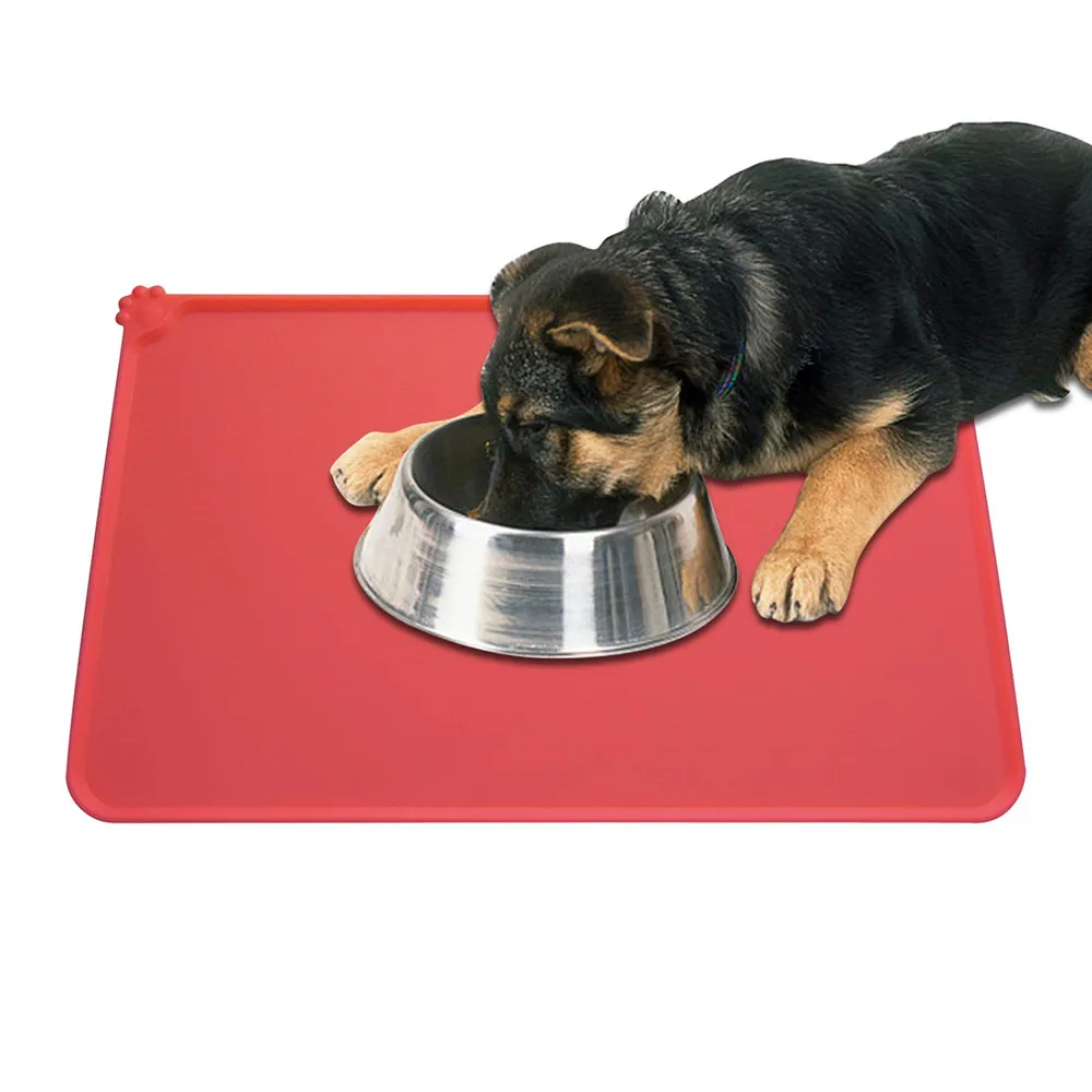 Colorful Reusable Anti-Slip Silicone Pet Feeding Mat Dog Food Mats